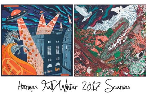 hermes fall winter 2017 scarves|Hermes vintagesilk scarves.